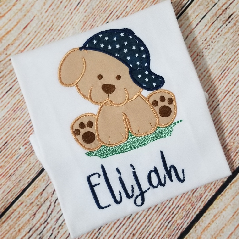 Personalized Embroidered Applique Onesie /Shirts